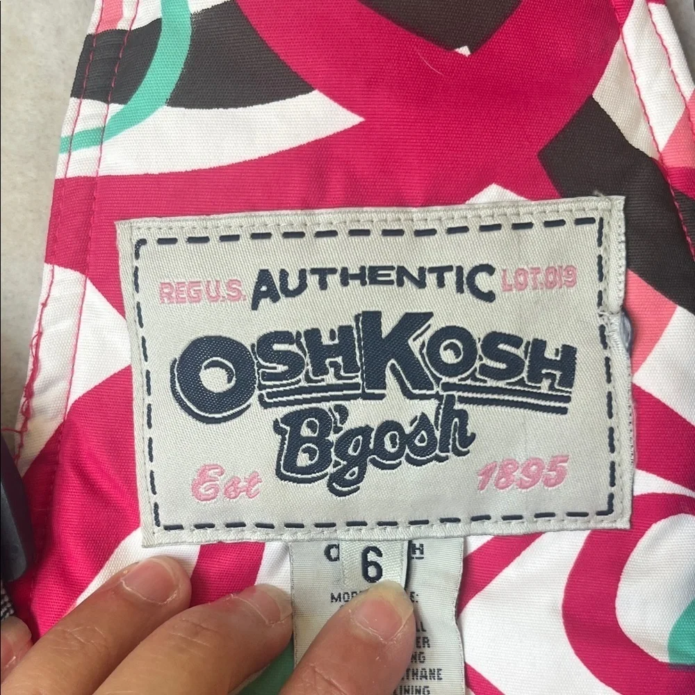 (333)OshKosh B'gosh Kids Bright Fuschia Overalls